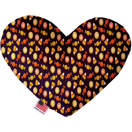 MIRAGE PET PRODUCTS Halloween Candy Confetti Canvas Heart Dog Toy 8 in. 1344-CTYHT8